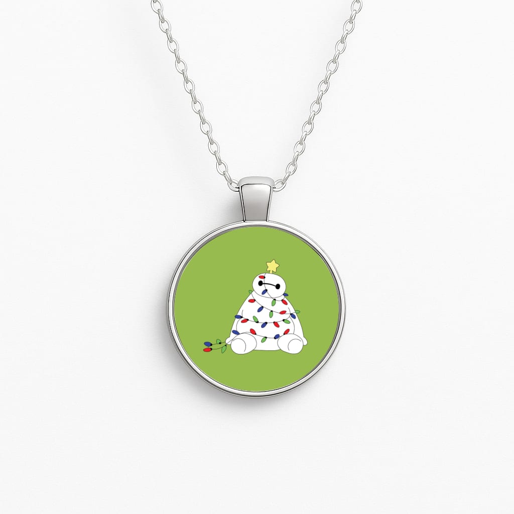 Baymax Christmas Circle Necklace