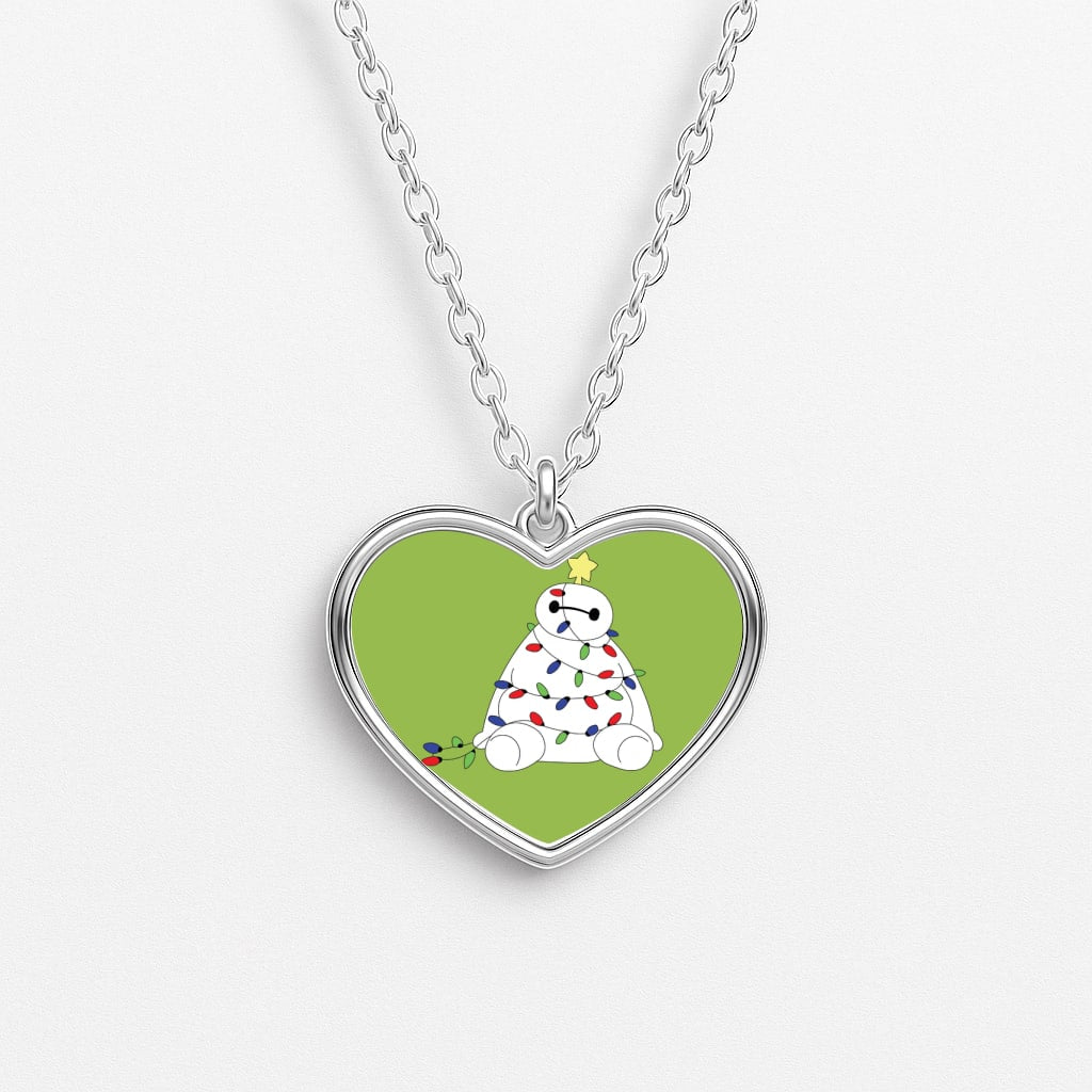 Baymax Christmas Heart Necklace
