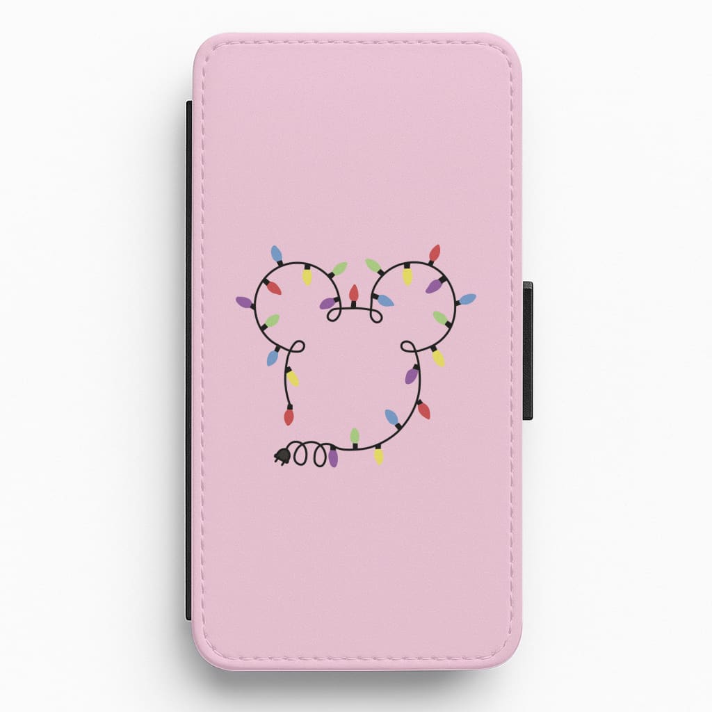 Mouse Christmas Lights Christmas Flip / Wallet Phone Case