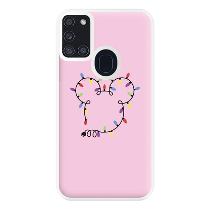 Mouse Christmas Lights Christmas Phone Case for Galaxy A21s