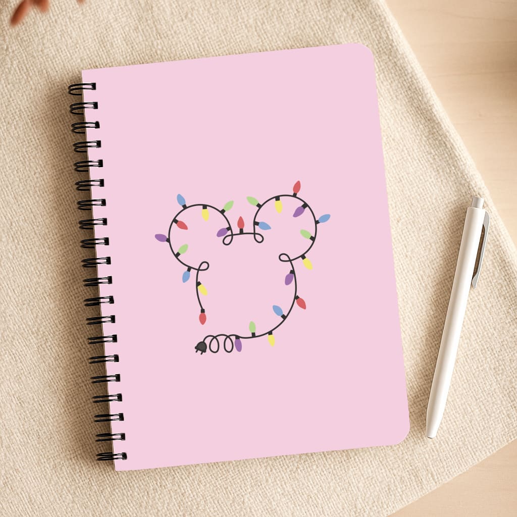 Mouse Christmas Lights Christmas Notepad