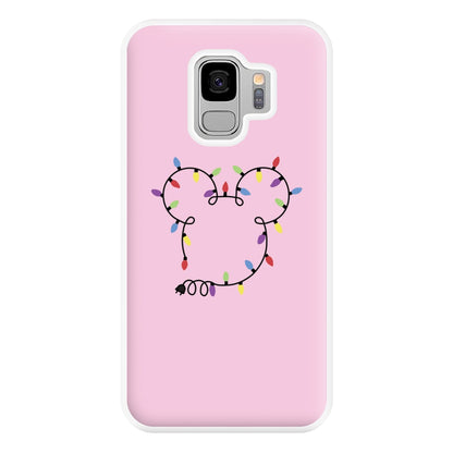 Mouse Christmas Lights Christmas Phone Case for Galaxy S9 Plus