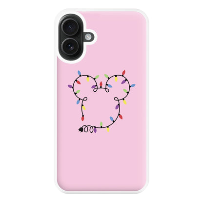 Mouse Christmas Lights Christmas Phone Case for iPhone 16 Plus