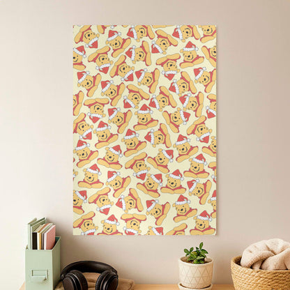 Winnie Pattern Christmas Poster