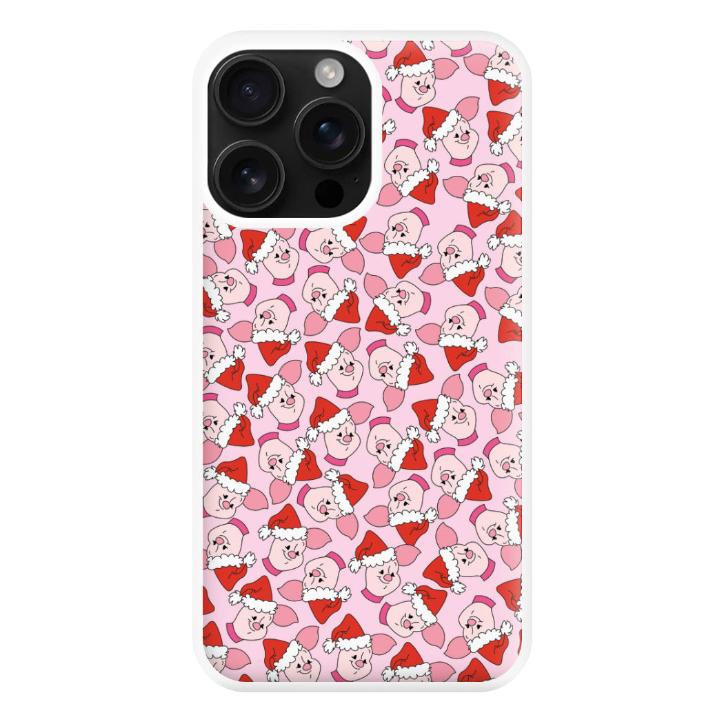 Pig Pattern Christmas Phone Case for iPhone 16 Pro Max