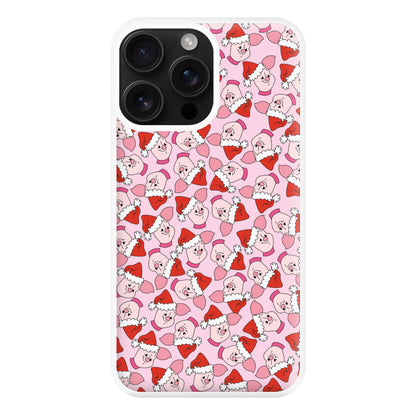 Pig Pattern Christmas Phone Case for iPhone 16 Pro Max