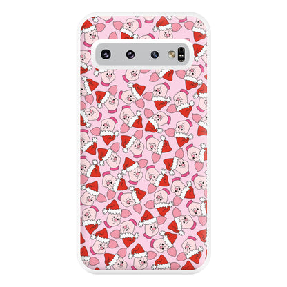 Pig Pattern Christmas Phone Case for Galaxy S10 Plus