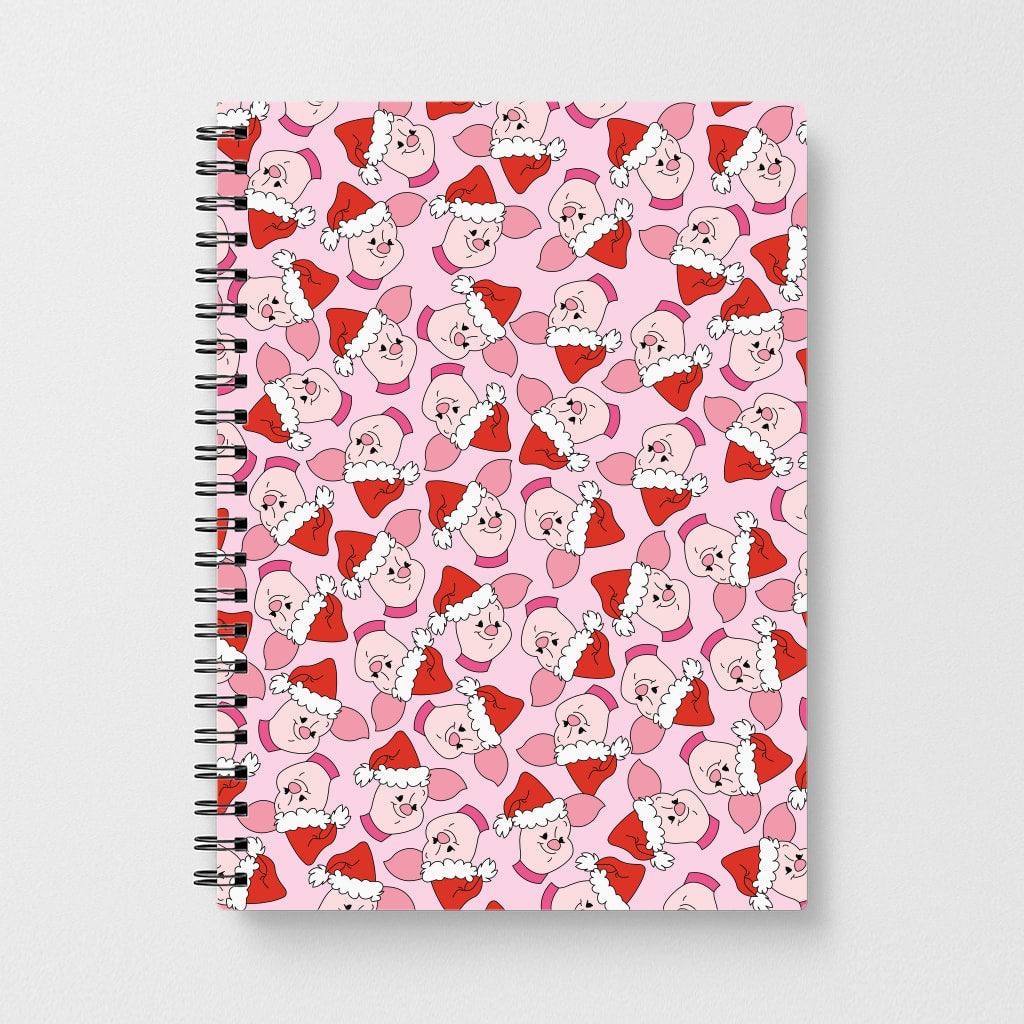 Pig Pattern Christmas Notebook