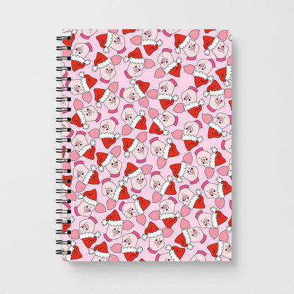 Pig Pattern Christmas Notebook