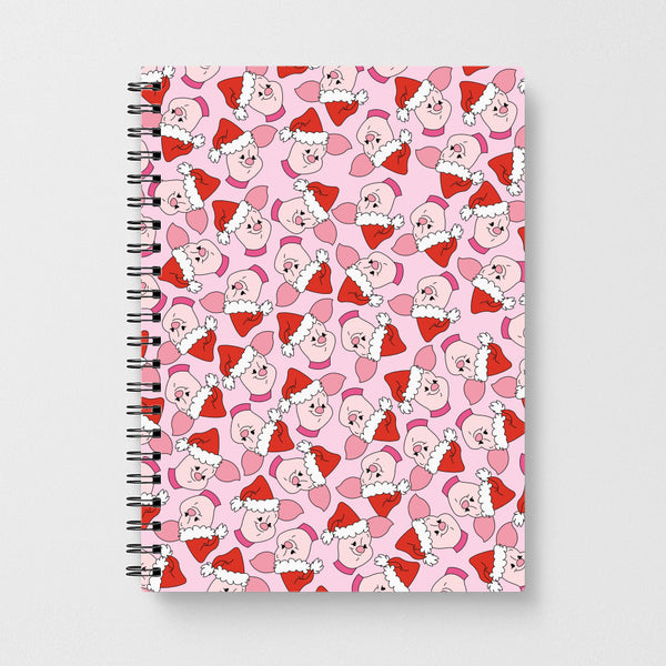 Pig Pattern Christmas Notebook