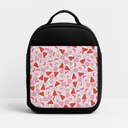 Pig Pattern Christmas Insulated Lunchbox