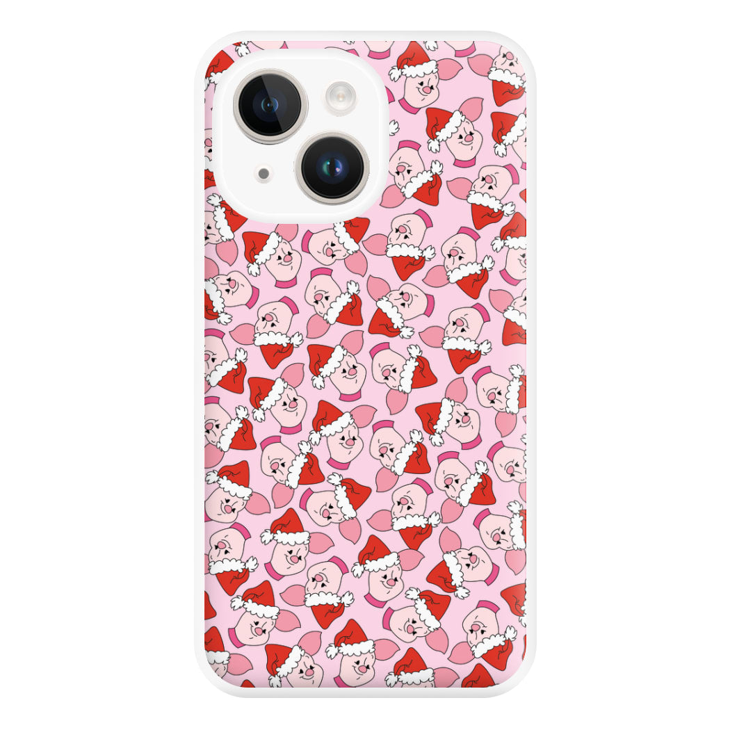 Pig Pattern Christmas Phone Case for iPhone 14 Plus