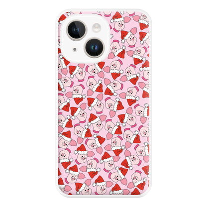 Pig Pattern Christmas Phone Case for iPhone 14 Plus