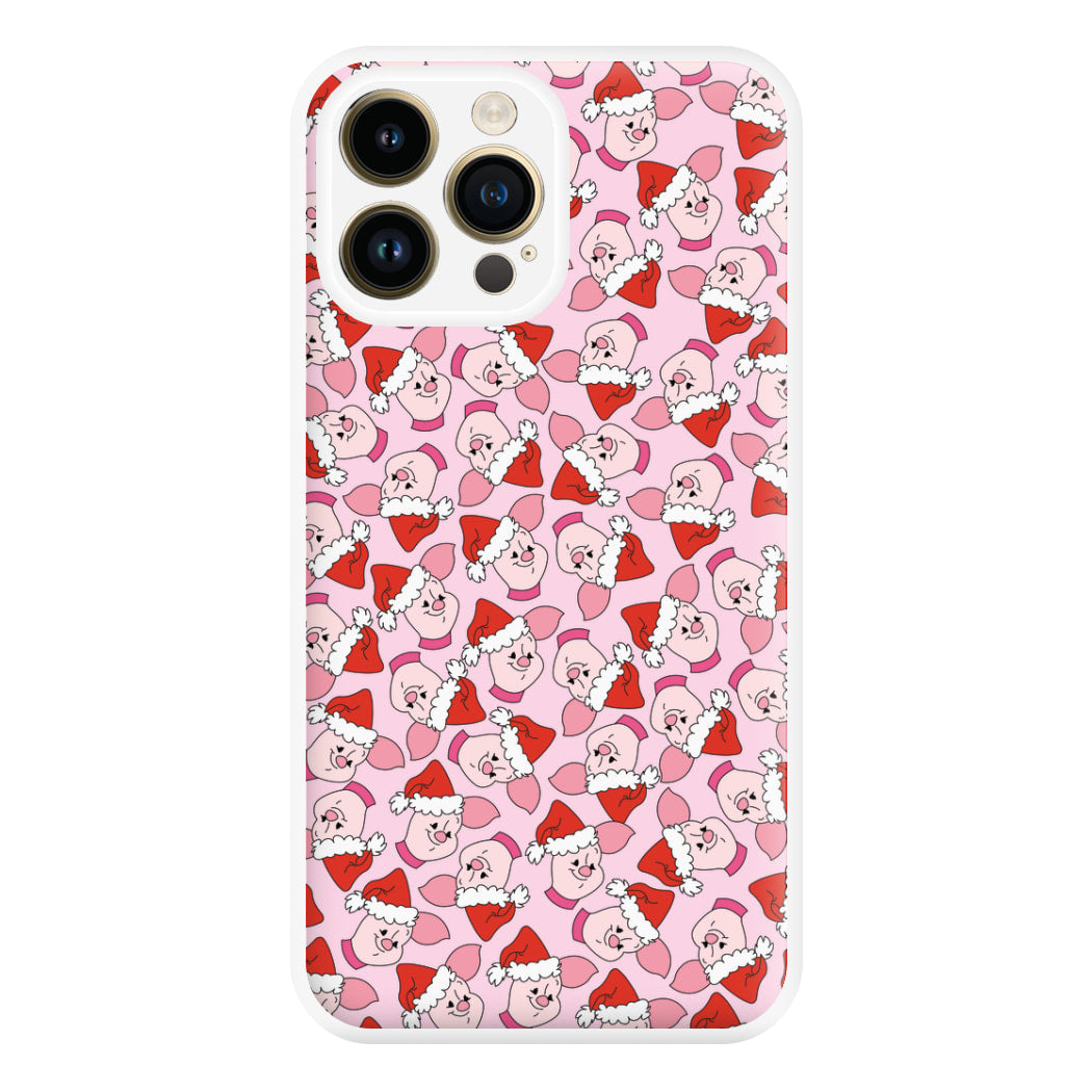 Pig Pattern Christmas Phone Case for iPhone 14 Pro Max