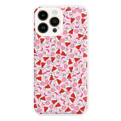 Pig Pattern Christmas Phone Case for iPhone 14 Pro Max