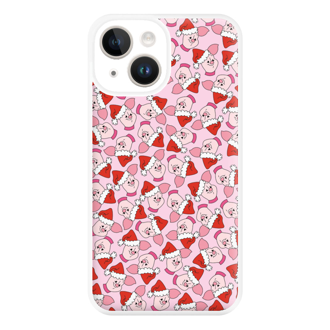 Pig Pattern Christmas Phone Case for iPhone 14