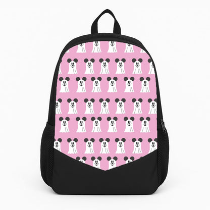 Mouse Ghost Pattern Halloween Large Backpack