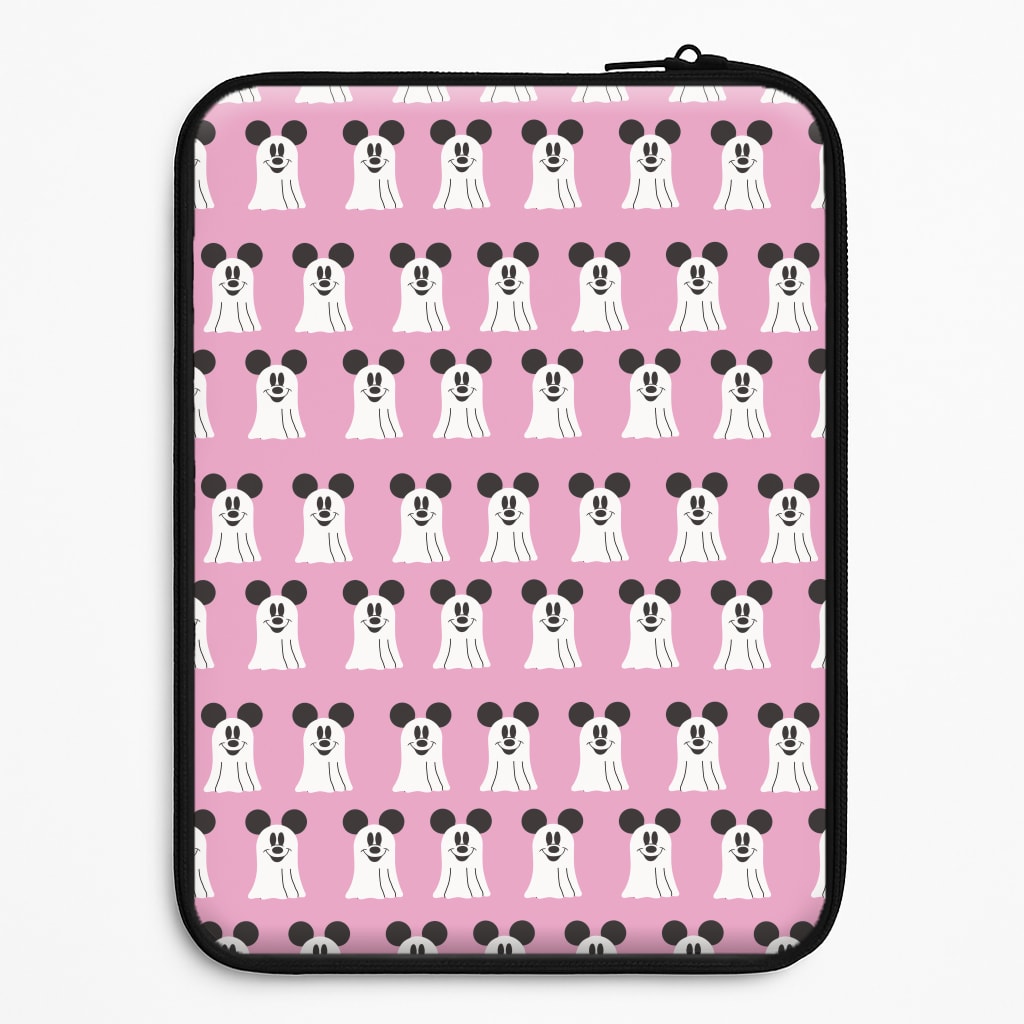 Mouse Ghost Pattern Halloween Laptop Sleeve