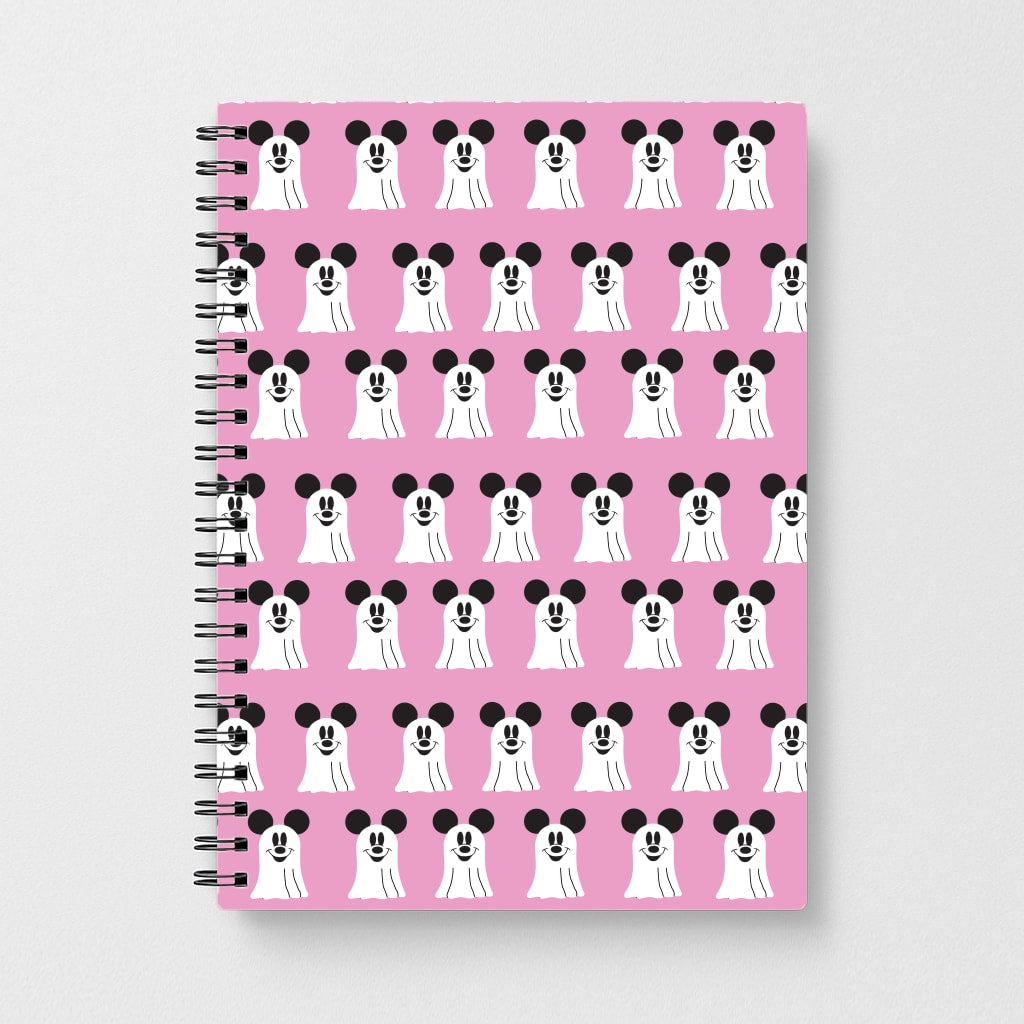 Mouse Ghost Pattern Halloween Notebook