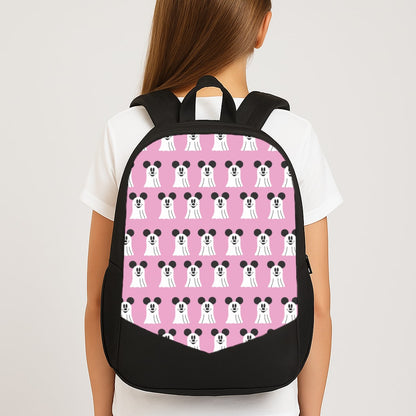 Mouse Ghost Pattern Halloween Large School Bag