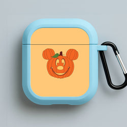 Mouse Pumpkin Halloween Blue AirPods Case