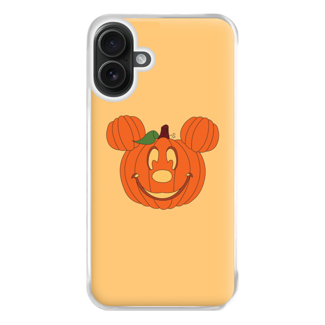 Mouse Pumpkin Halloween Phone Case for iPhone 16 Plus