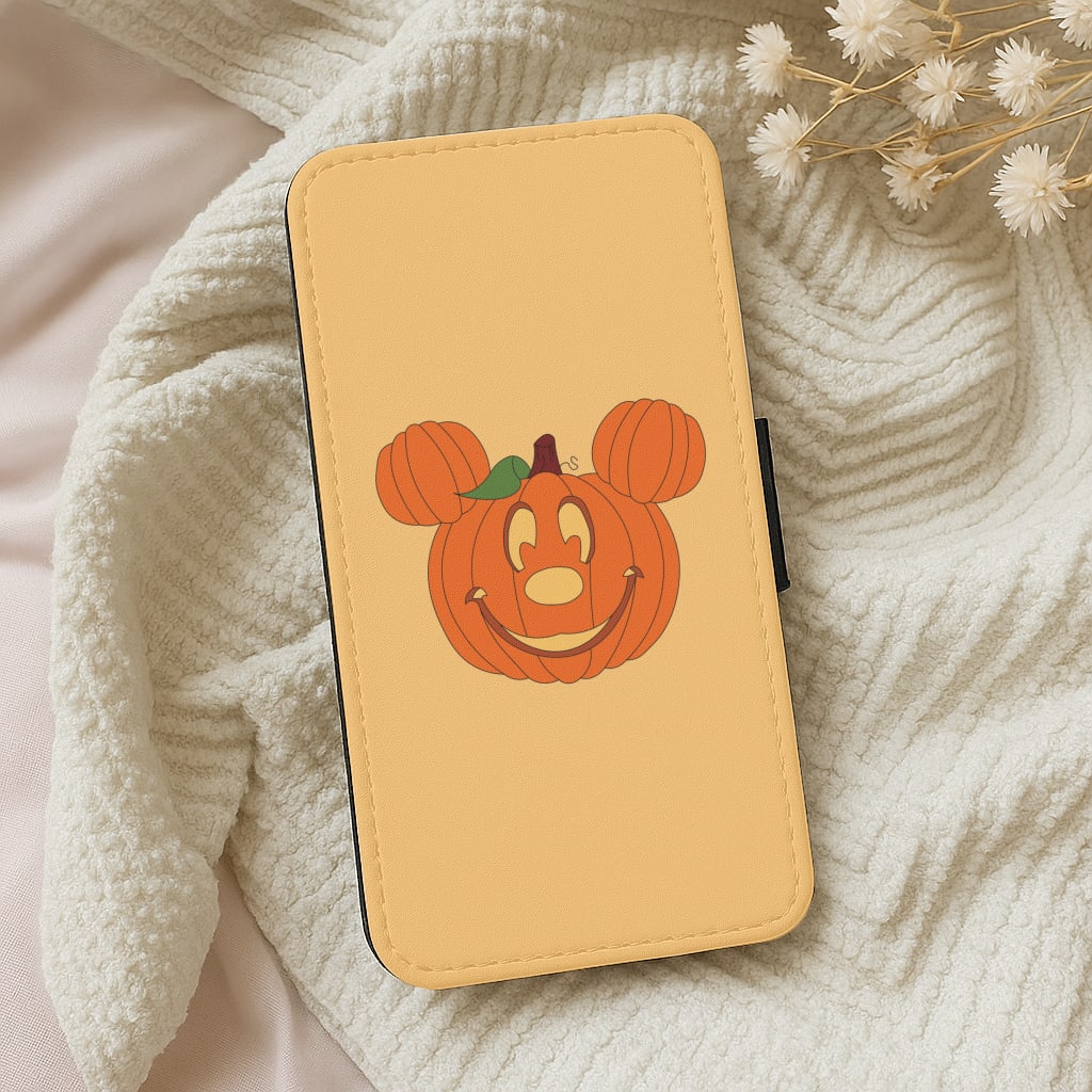 Mouse Pumpkin Halloween Wallet Phone Case