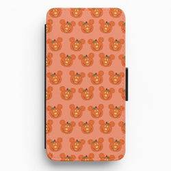 Mouse Pumpkin Pattern Halloween Flip / Wallet Phone Case