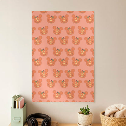 Mouse Pumpkin Pattern Halloween Poster