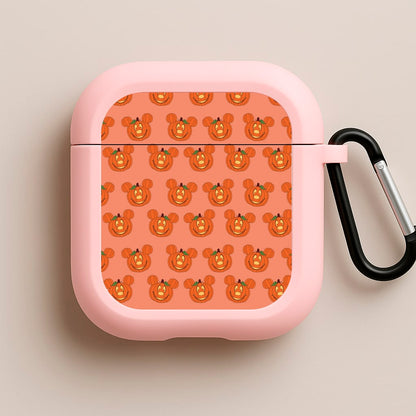 Mouse Pumpkin Pattern Halloween Pink AirPods Case