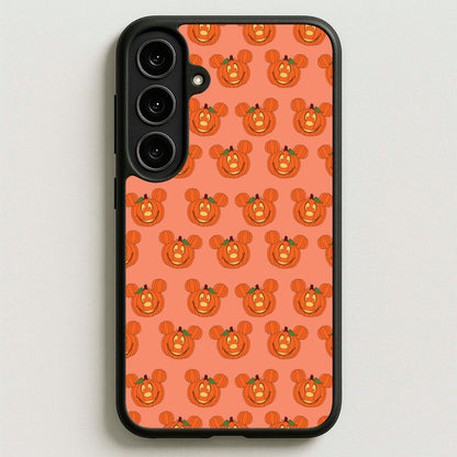 Mouse Pumpkin Pattern Halloween Phone Case for Galaxy S25FE