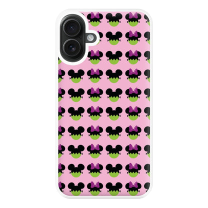 Frankenstein Mice Pattern Halloween Phone Case for iPhone 16 Plus