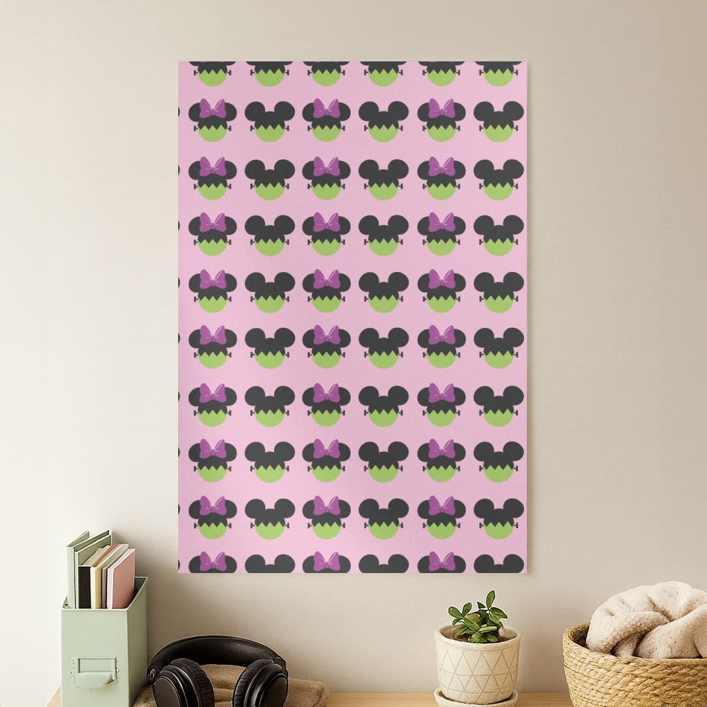 Frankenstein Mice Pattern Halloween Poster