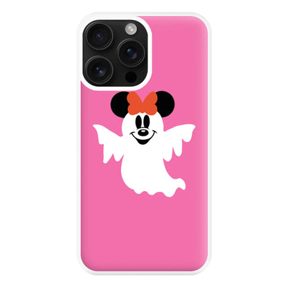 Female Mouse Ghost Halloween Phone Case for iPhone 16 Pro Max