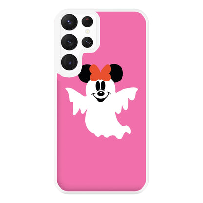 Female Mouse Ghost Halloween Phone Case for Galaxy S22 Ultra