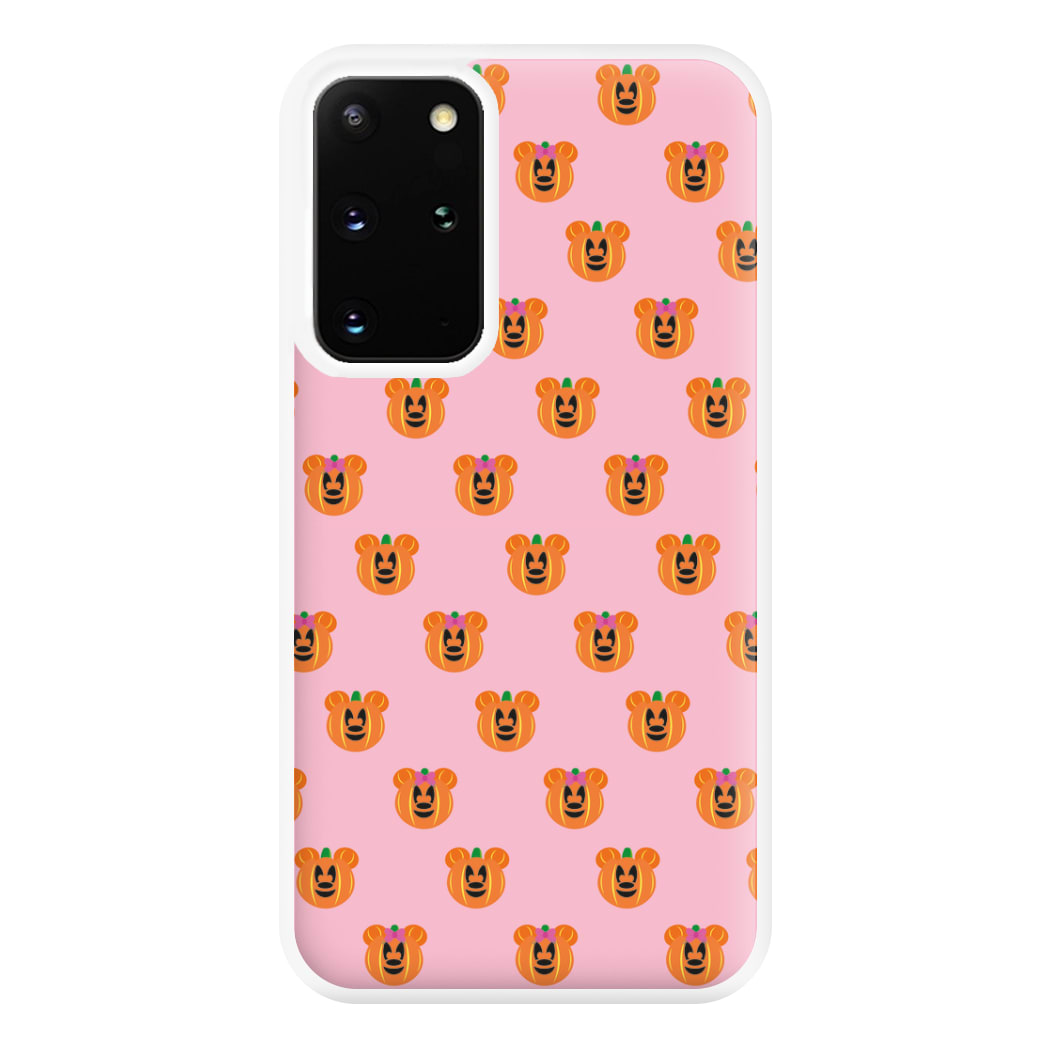 Female Mouse Pumpkin Pattern Halloween Phone Case for Galaxy S20 Plus