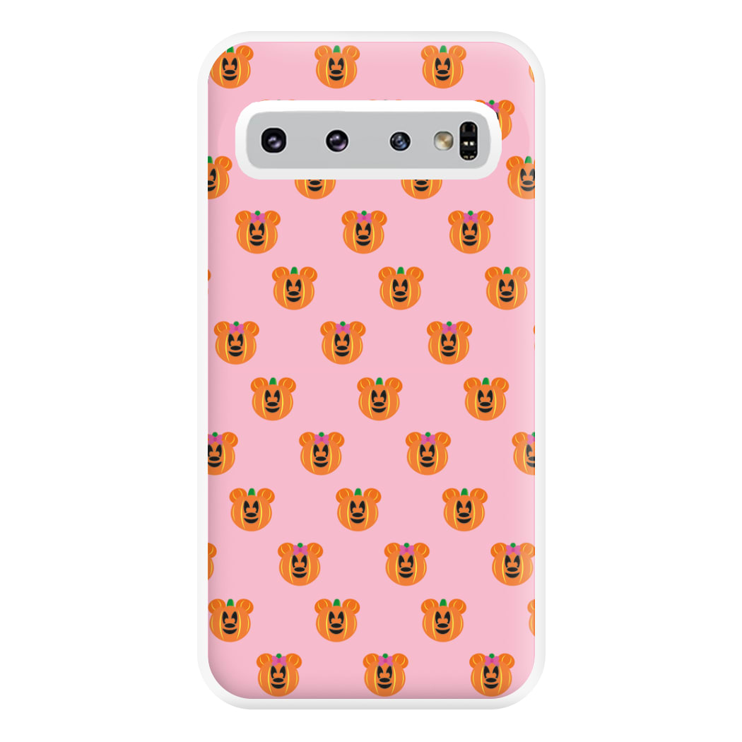 Female Mouse Pumpkin Pattern Halloween Phone Case for Galaxy S10 Plus