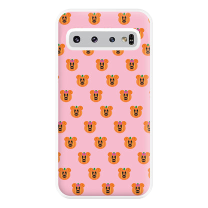 Female Mouse Pumpkin Pattern Halloween Phone Case for Galaxy S10 Plus