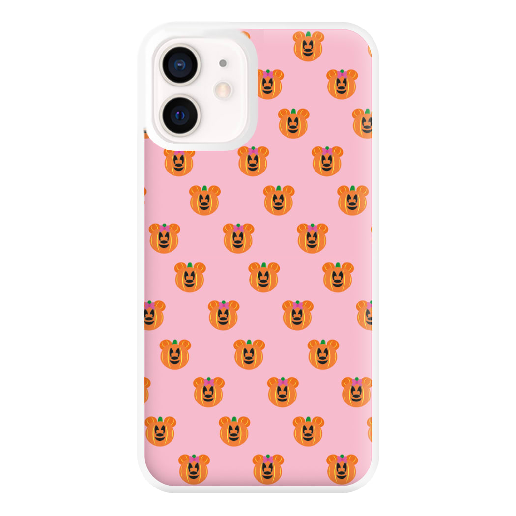 Female Mouse Pumpkin Pattern Halloween Phone Case for iPhone 13 Mini