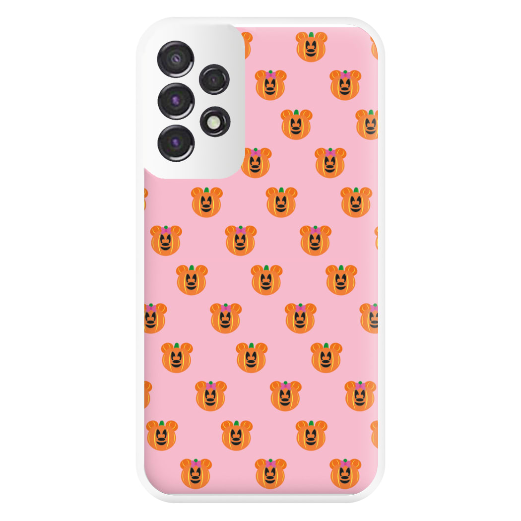 Female Mouse Pumpkin Pattern Halloween Phone Case for Galaxy A53