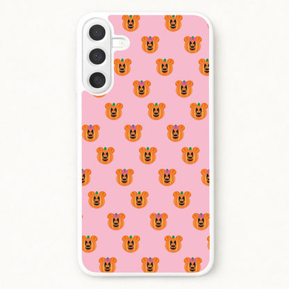 Female Mouse Pumpkin Pattern Halloween Phone Case for Galaxy A57