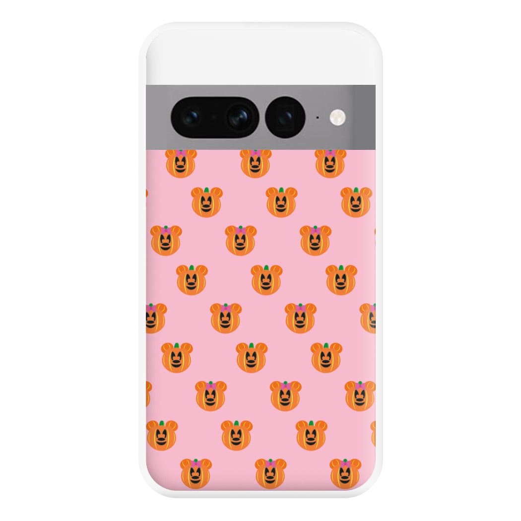 Female Mouse Pumpkin Pattern Halloween Phone Case for Google Pixel 7 Pro