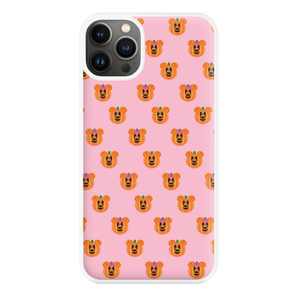 Female Mouse Pumpkin Pattern Halloween Phone Case for iPhone 13