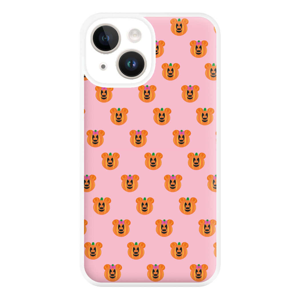 Female Mouse Pumpkin Pattern Halloween Phone Case for iPhone 14