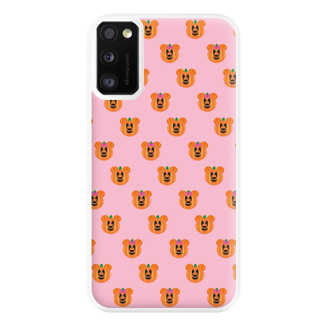 Female Mouse Pumpkin Pattern Halloween Phone Case for Galaxy A41