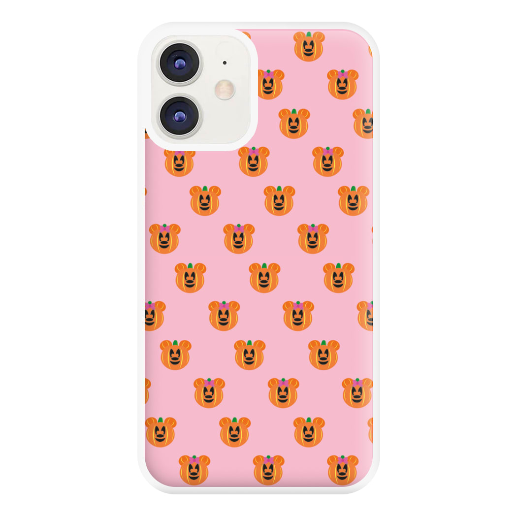 Female Mouse Pumpkin Pattern Halloween Phone Case for iPhone 12 / 12 Pro