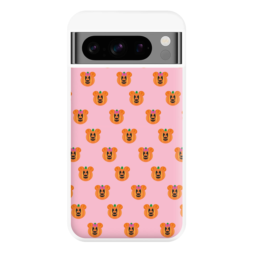 Female Mouse Pumpkin Pattern Halloween Phone Case for Google Pixel 8 Pro