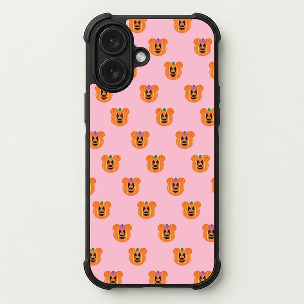 Female Mouse Pumpkin Pattern Halloween Phone Case — Bumper case