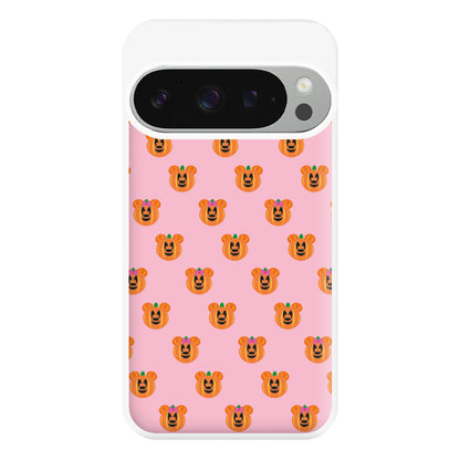 Female Mouse Pumpkin Pattern Halloween Phone Case for Google Pixel 9 Pro XL