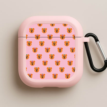Female Mouse Pumpkin Pattern Halloween Pink AirPods Case